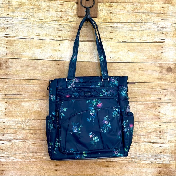lug Bags Lug Ace Convertible Travel Tote Bag Bouquet Navy Nwt Kohls